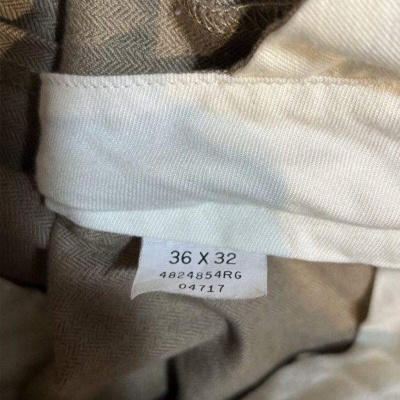 Polo Ralph Lauren Mens 100% Cotton Pleated Dress Pants Brown Houndstooth • 36x32 - Picture 4 of 7